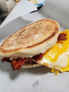 Bacon Egg English Muffin Sandwich